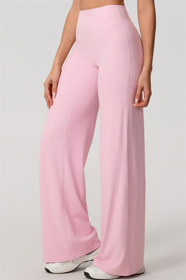 The Nestle Long Sleeve Crop Top Straight Leg Pants 2-Piece Set