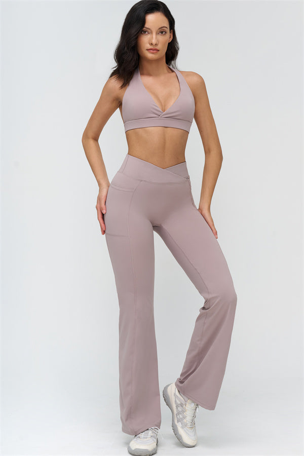 The BoldFit Sports Bra Flared Leggings 2-Piece Set