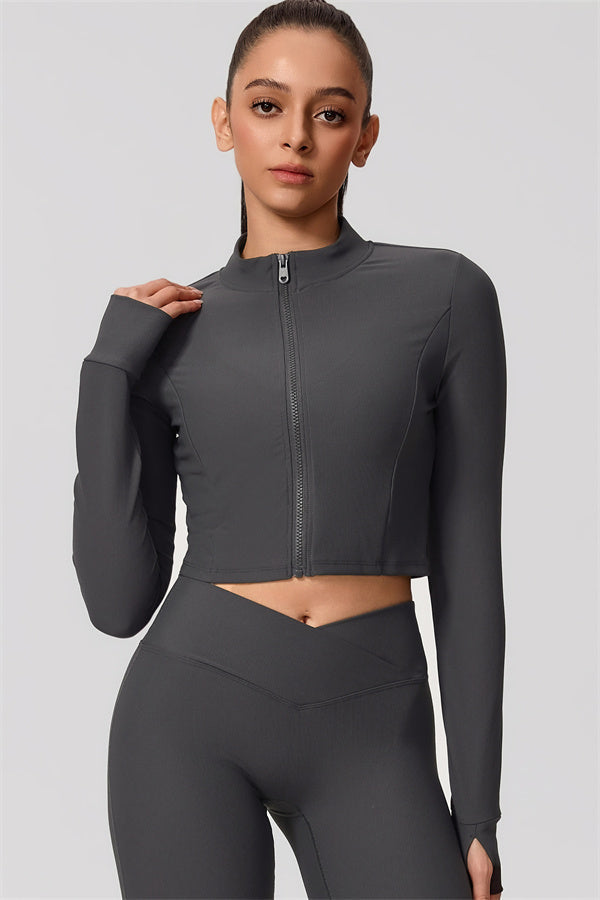 The Daze Zip Jacket Sports Bra Flared Leggings 3-Piece Set