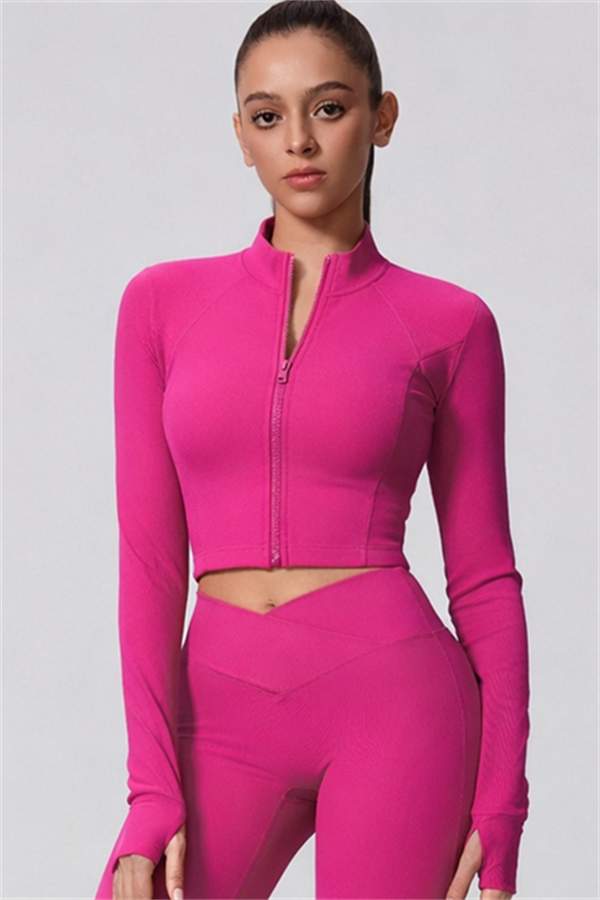 The Daze Zip Jacket Sports Bra Flared Leggings 3-Piece Set