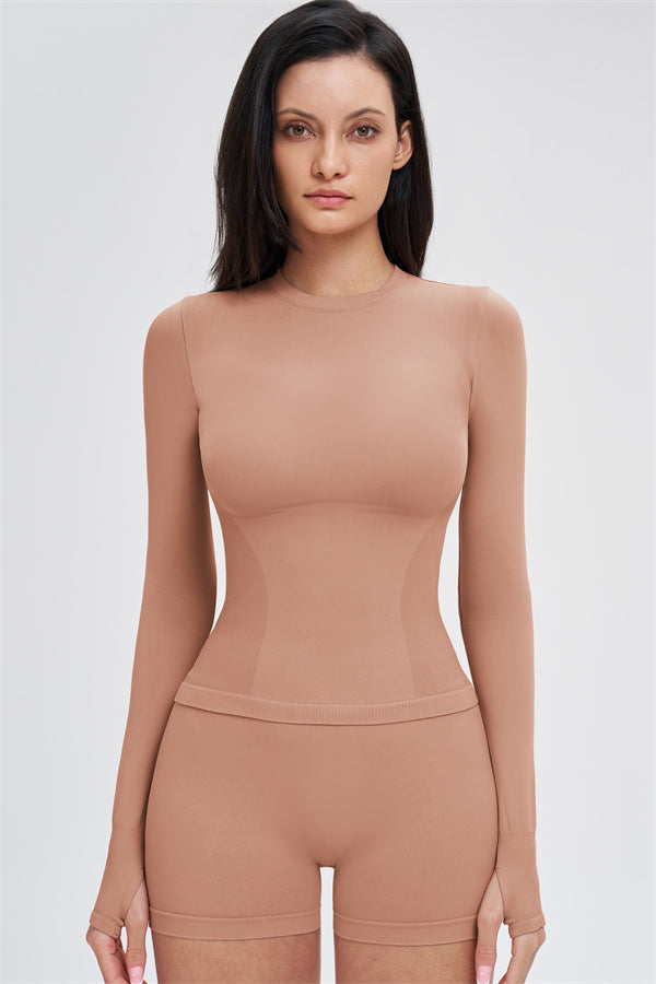 The Whim Long Sleeve T-shirt Shorts 2-Piece Set