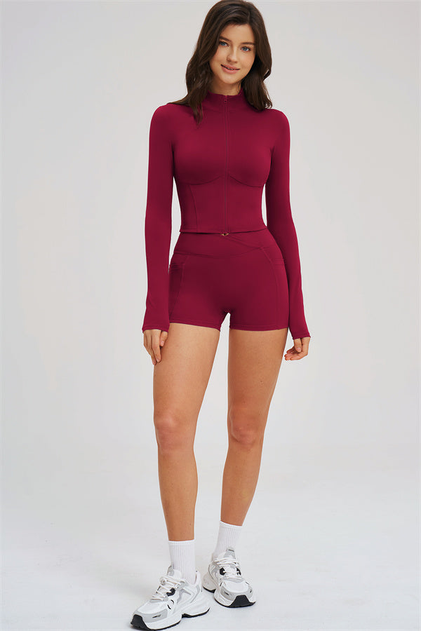The Sizzle Zip Jacket Shorts 2-Piece Set