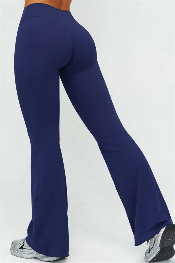 The Lushness V-Back Sports Bra Flared Leggings 2-Piece Set