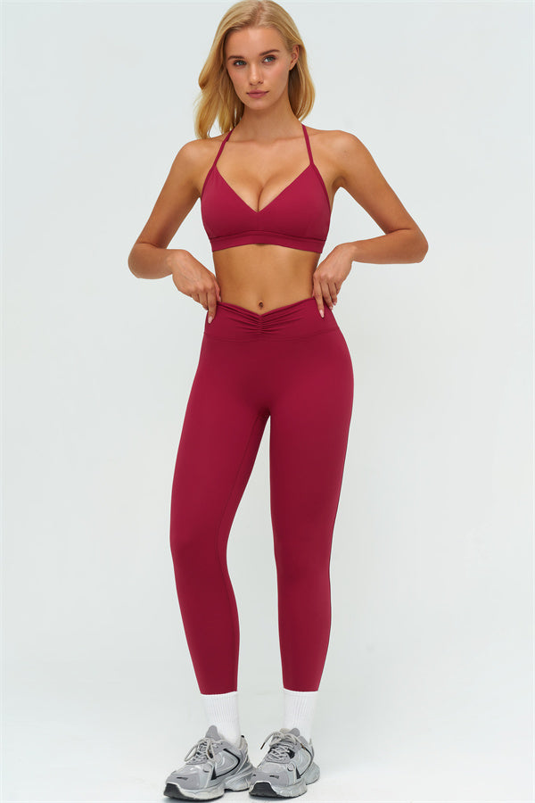 The Lushness Y-Back Sports Bra Leggings 2-Piece Set