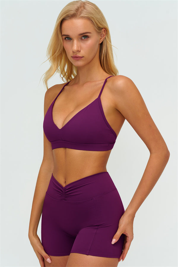 The Lushness Y-Back Sports Bra Shorts 2-Piece Set
