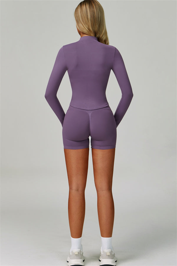 The Empower Jacket Sports Bra Shorts 3-Piece Set