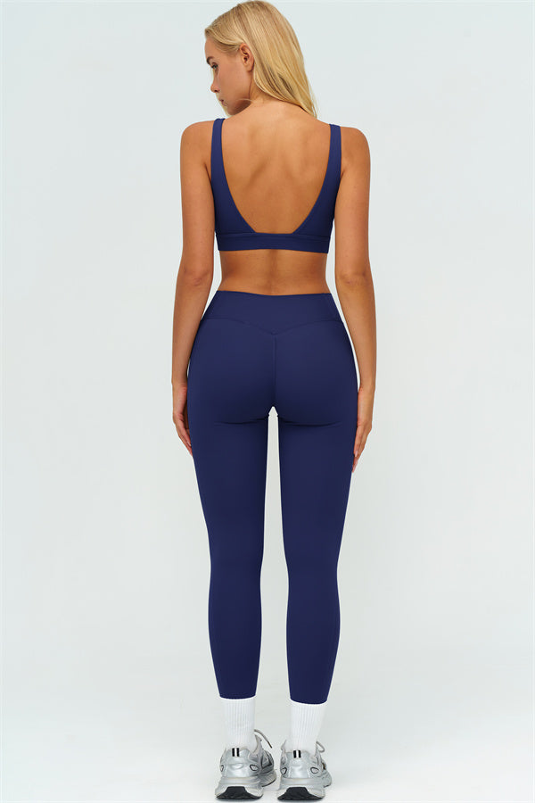 The Lushness V-Back Sports Bra Leggings 2-Piece Set