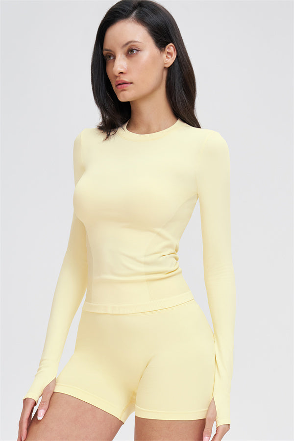The Whim Long Sleeve T-shirt Shorts 2-Piece Set