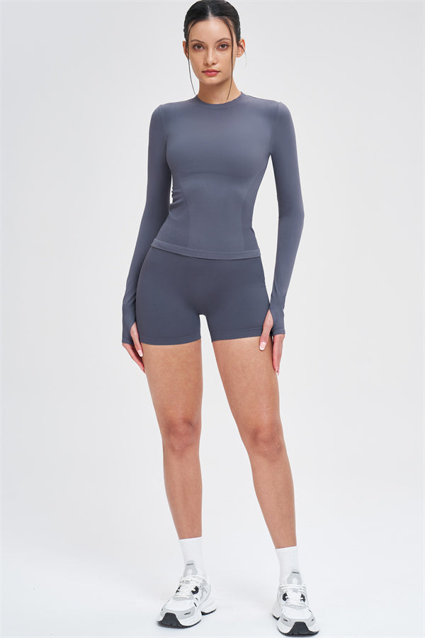 The Whim Long Sleeve T-shirt Shorts 2-Piece Set