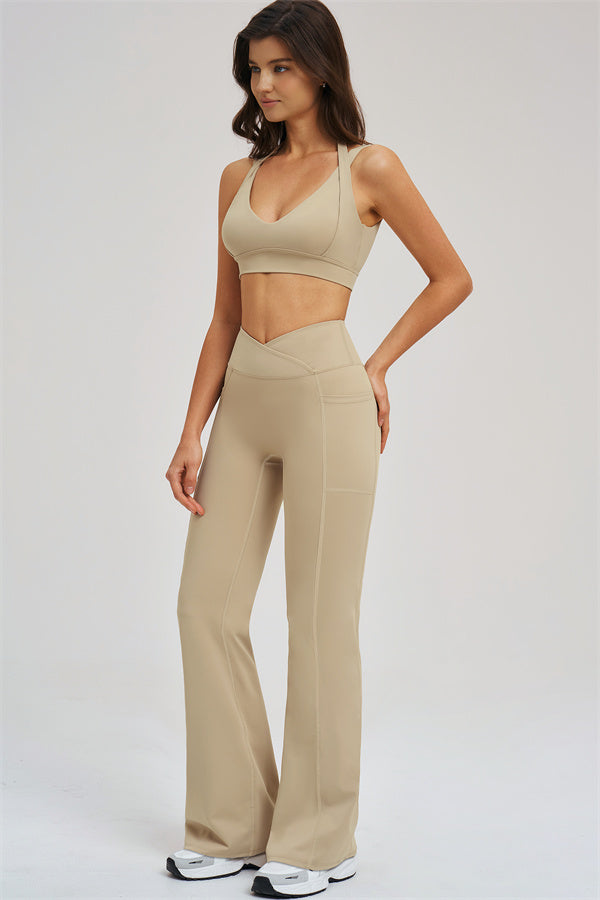 The Sizzle Sports Bra Flared Leggings 2-Piece Set