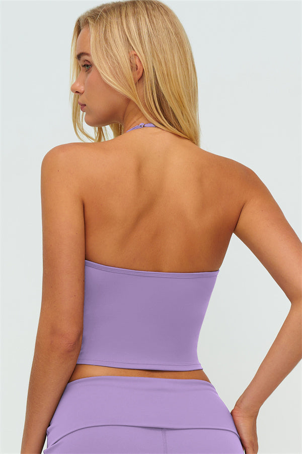 The Twirl Zip Jacket Halter Tank Top New Straight Leg Pants 3-Piece Set