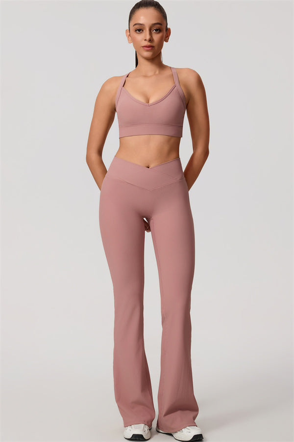 The Daze Sports Bra Flared Leggings 2-Piece Set