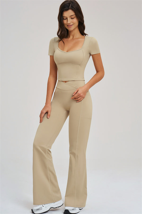 The Sizzle T-shirt Flared Leggings 2-Piece Set