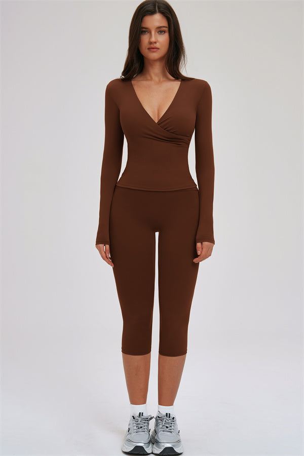 The Twirl Halter Tank Top Capri Leggings 2-Piece Set