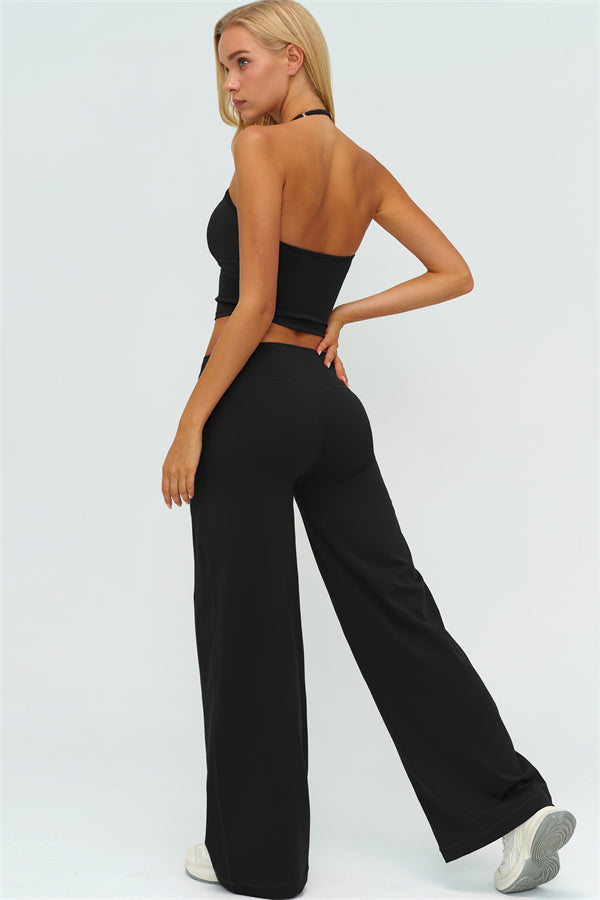 The Twirl Halter Tank Top New Straight Leg Pants 2-Piece Set