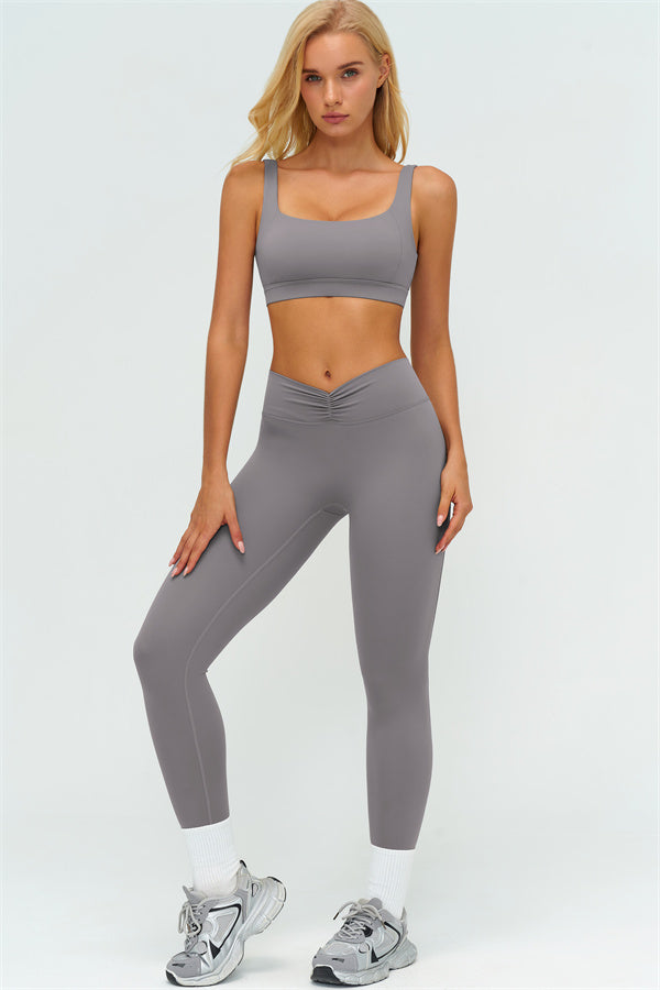 The Lushness V-Back Sports Bra Leggings 2-Piece Set