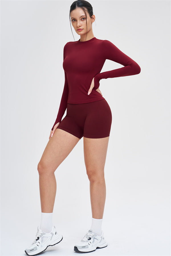 The Whim Long Sleeve T-shirt Shorts 2-Piece Set