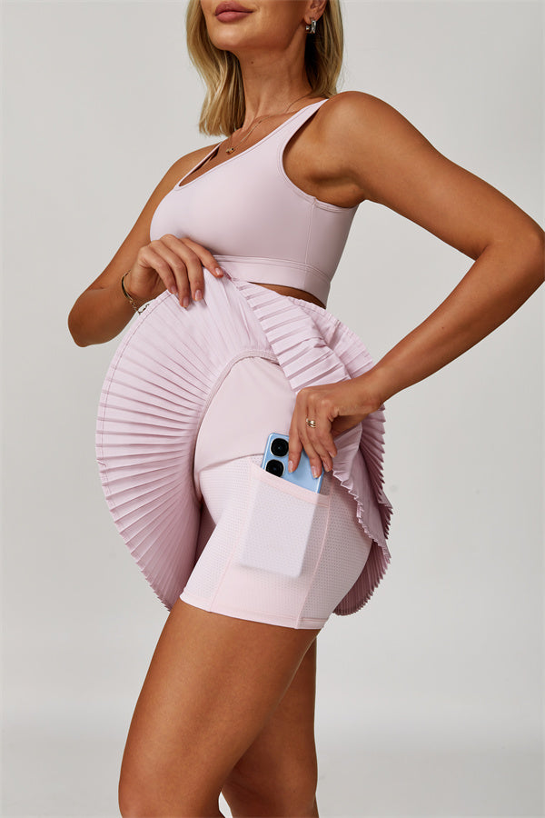 The Lavish Sports Bra Tennis Skirt 2-Piece Set