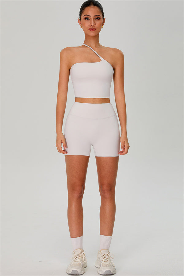 The Jewel One-Shoulder Crop Top Shorts 2-Piece Set