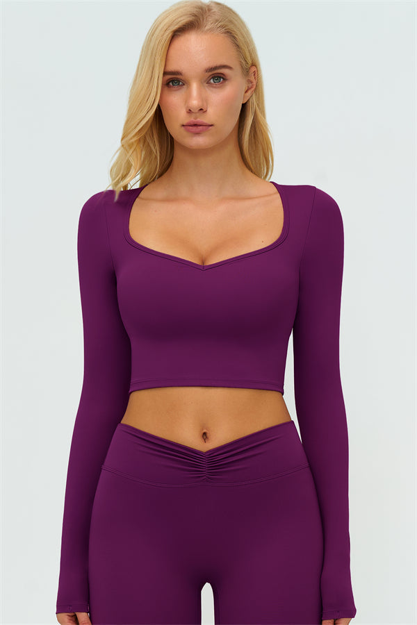The Lushness Long Sleeve Crop top Leggings 2-Piece Set