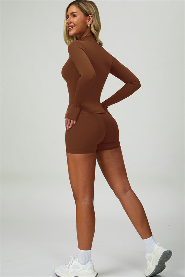 The Seraphine Jacket Sports Bra Shorts 3-Piece Set