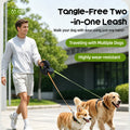 DuoLeash™ — Dual Retractable Dog Leash for 2 Dogs