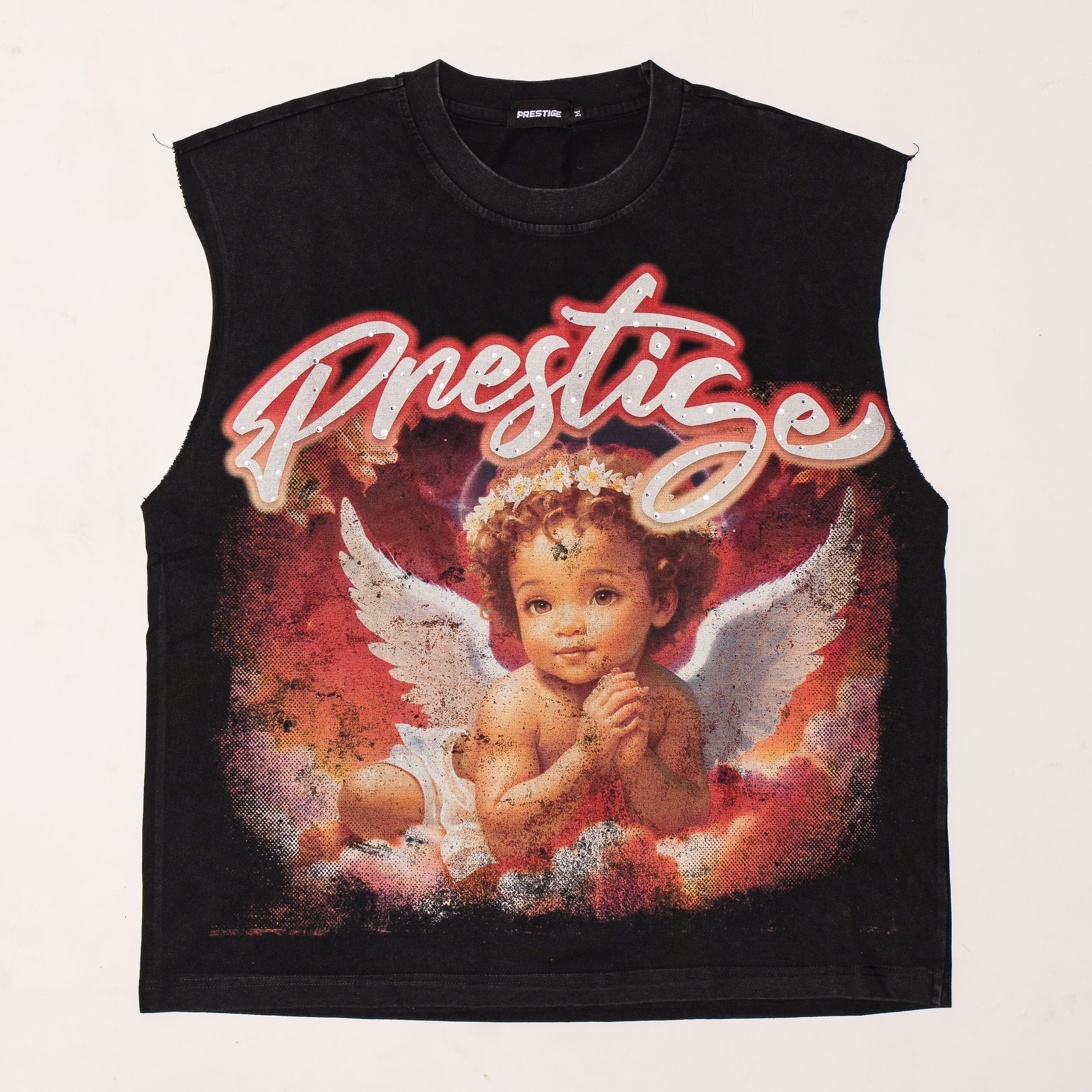 Rhinestone Angel Sleeveless Tee