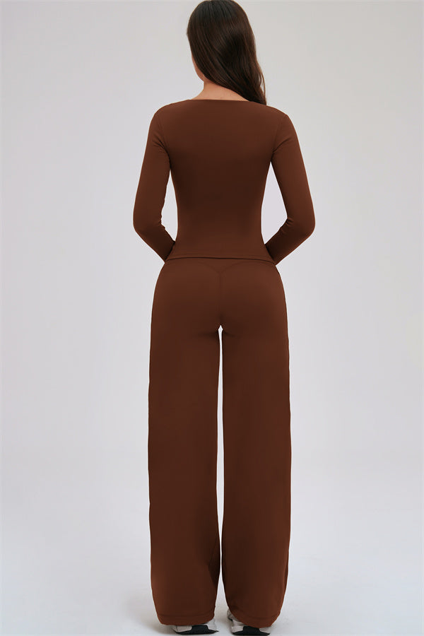 The Twirl Long Sleeve T-shirt New Straight Leg Pants 2-Piece Set