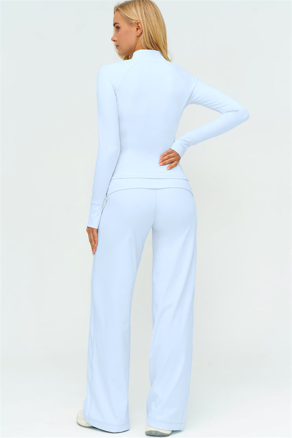 The Twirl Zip Jacket Straight Leg Pants 2-Piece Set