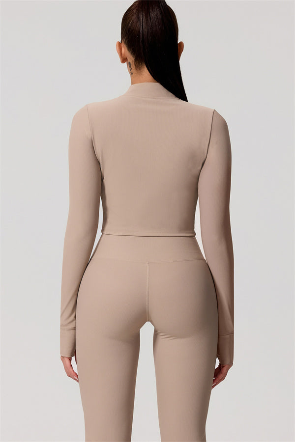 The Daze Zip Jacket Sports Bra Flared Leggings 3-Piece Set