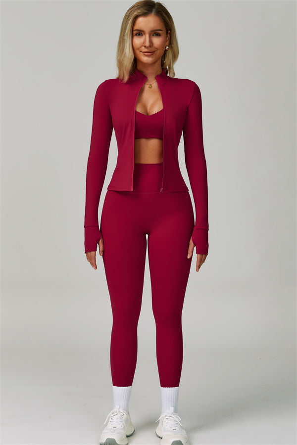 The Seraphine Jacket Sports Bra Leggings 3-Piece Set