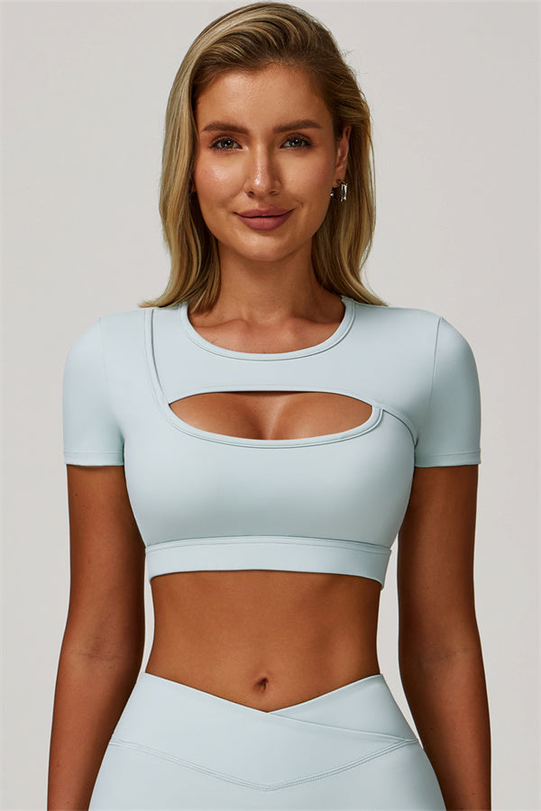 The Lavish Cut-out Crop Top Tennis Skirt 2-Piece Set