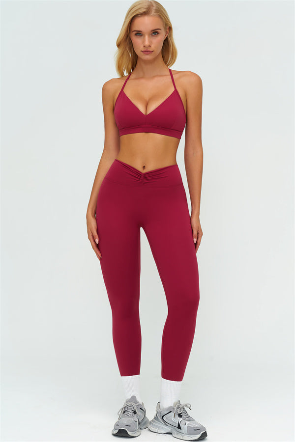 The Lushness Y-Back Sports Bra Leggings 2-Piece Set