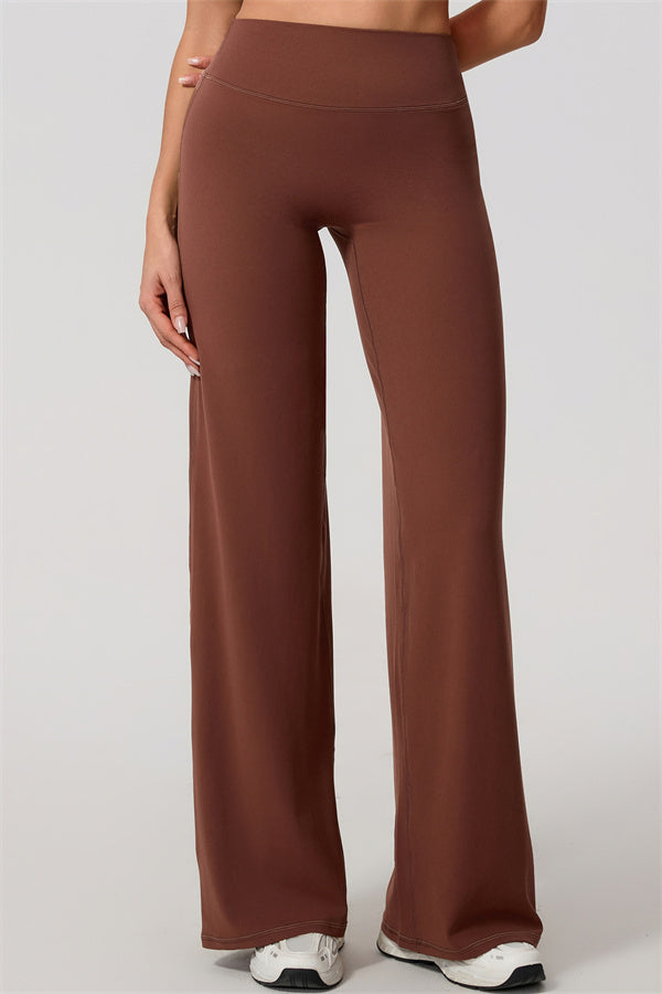 The Nestle Long Sleeve Crop Top Straight Leg Pants 2-Piece Set