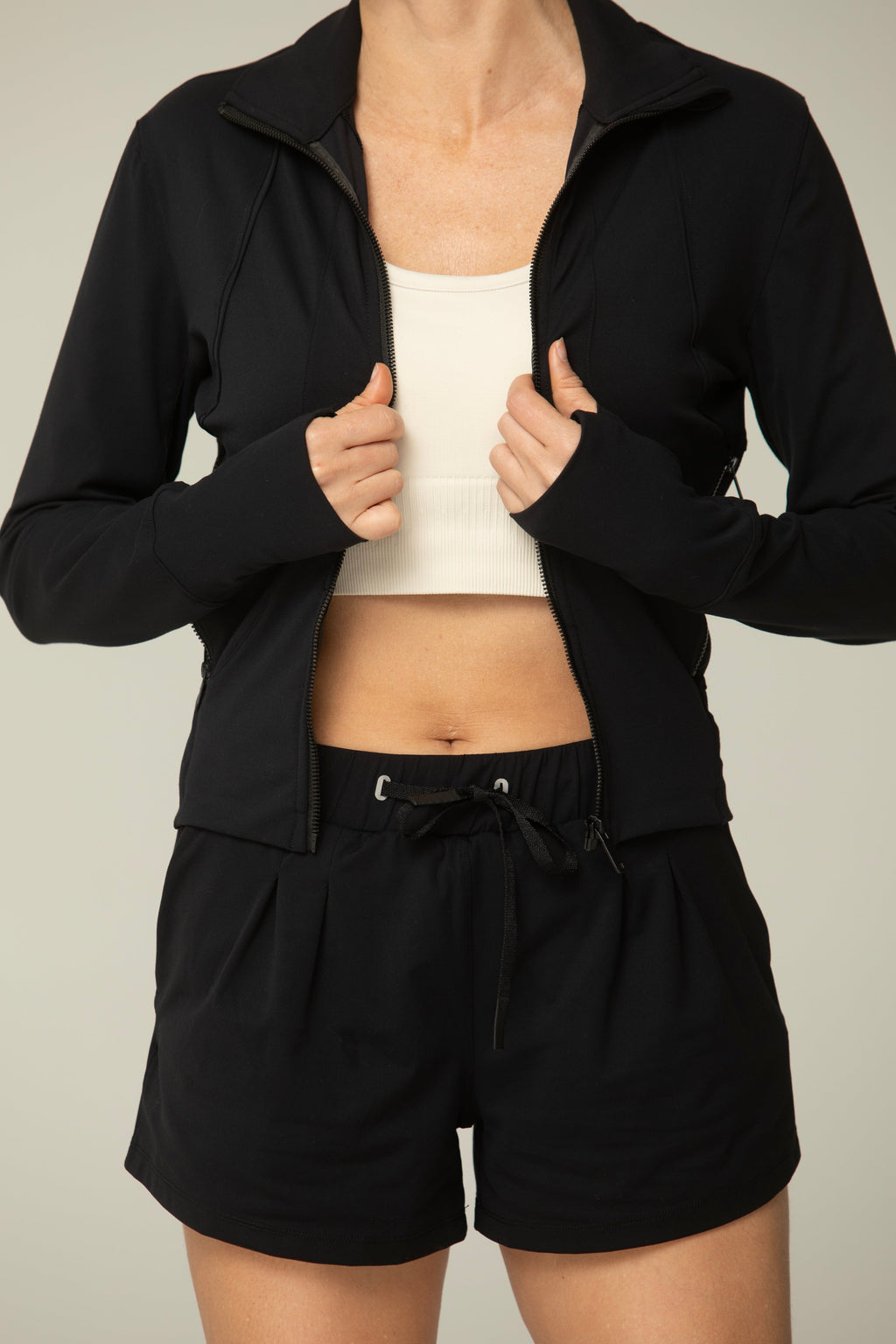 Hello Day High Noon Zip Up Crop Jacket