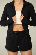 Hello Day High Noon Zip Up Crop Jacket