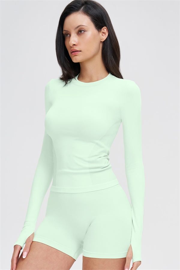 The Whim Long Sleeve T-shirt Shorts 2-Piece Set