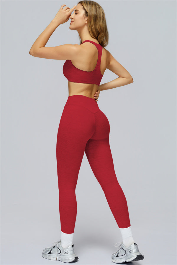 The Radiance Jacket Racerback Sports Bra Leggings 3-Piece Set