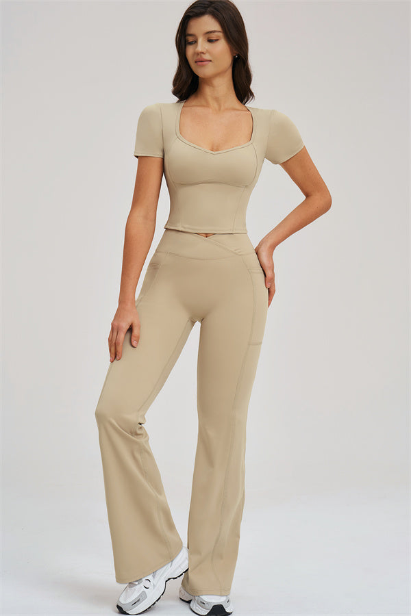 The Sizzle T-shirt Flared Leggings 2-Piece Set