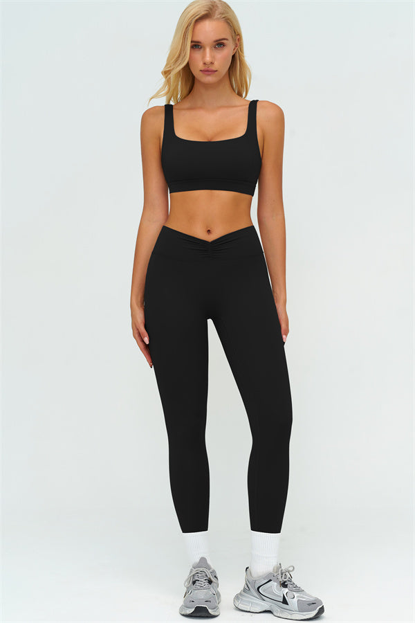 The Lushness V-Back Sports Bra Leggings 2-Piece Set